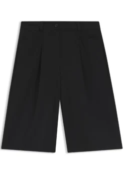 Regular-fit Bermuda trousers with flared leg