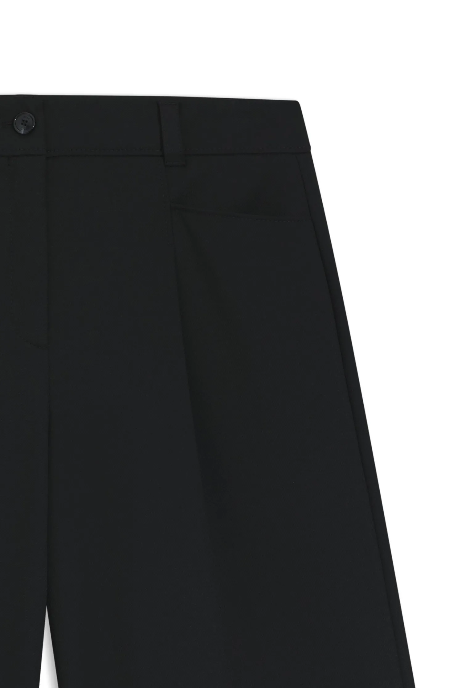Regular-fit Bermuda trousers with flared leg