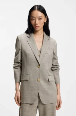 Regular-fit blazer in a wool blend