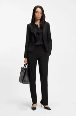 Regular-fit blazer in Italian-made virgin wool