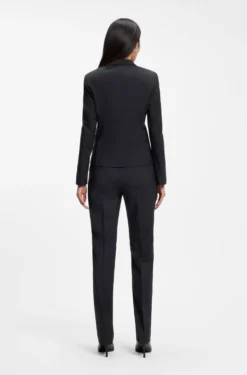 Regular-fit blazer in Italian-made virgin wool