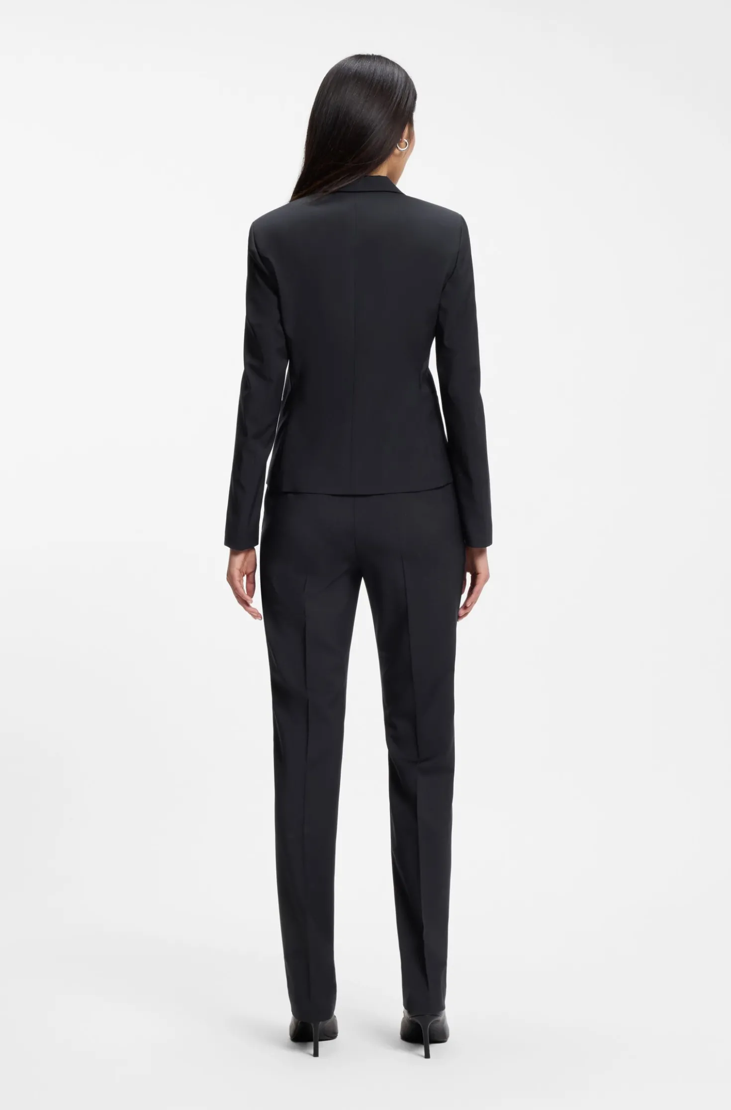 Regular-fit blazer in Italian-made virgin wool