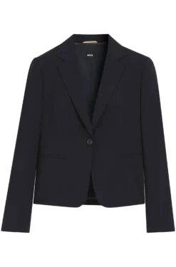 Regular-fit blazer in Italian-made virgin wool