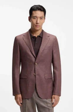 Regular-fit blazer in Loro Piana wool-silk
