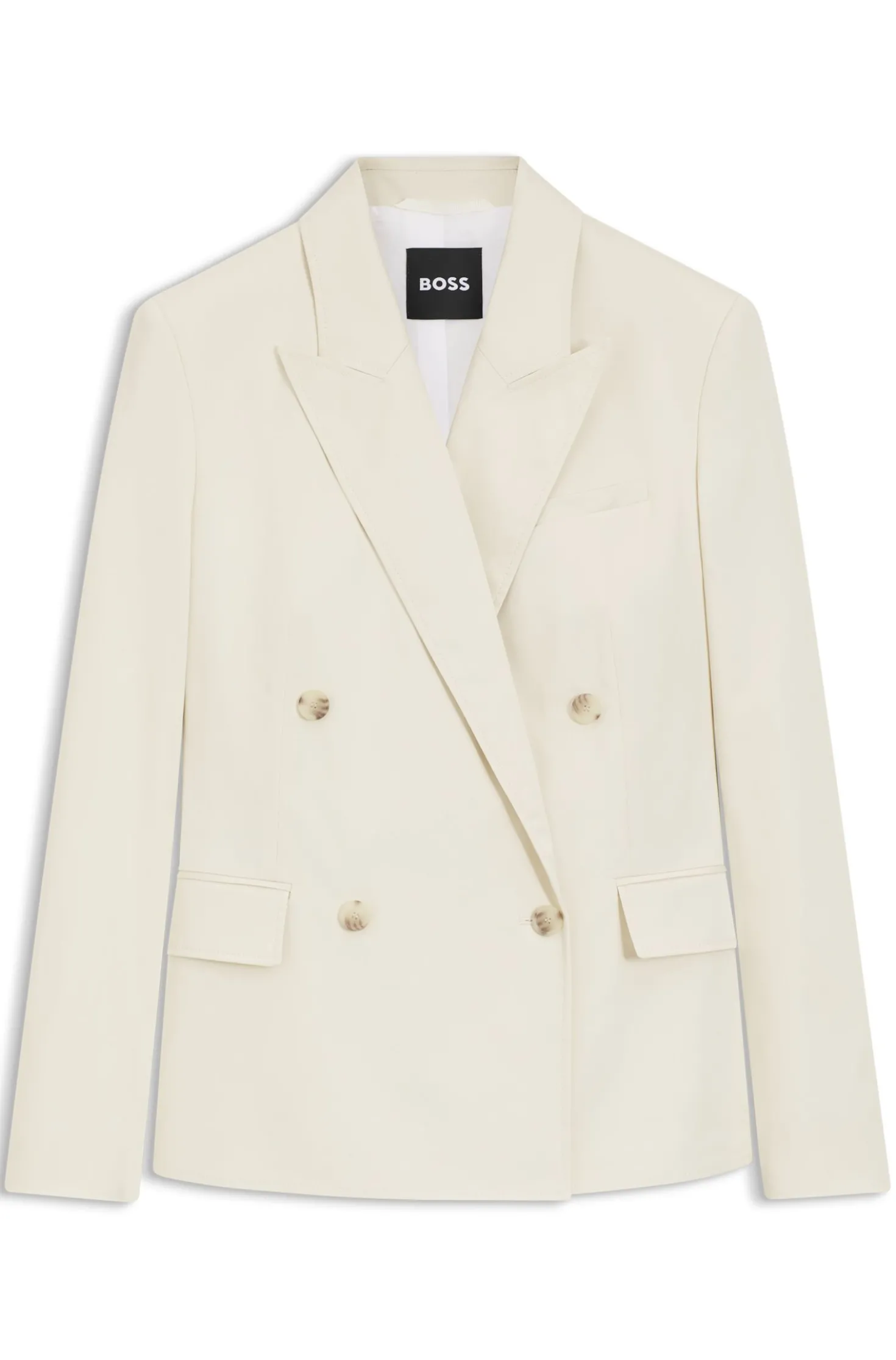 Regular-fit blazer in stretch cotton