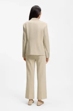 Regular-fit blazer in textured slub fabric