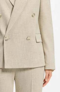 Regular-fit blazer in textured slub fabric