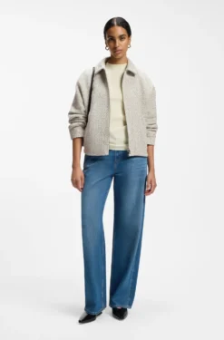 Regular-fit blazer in two-tone tweed