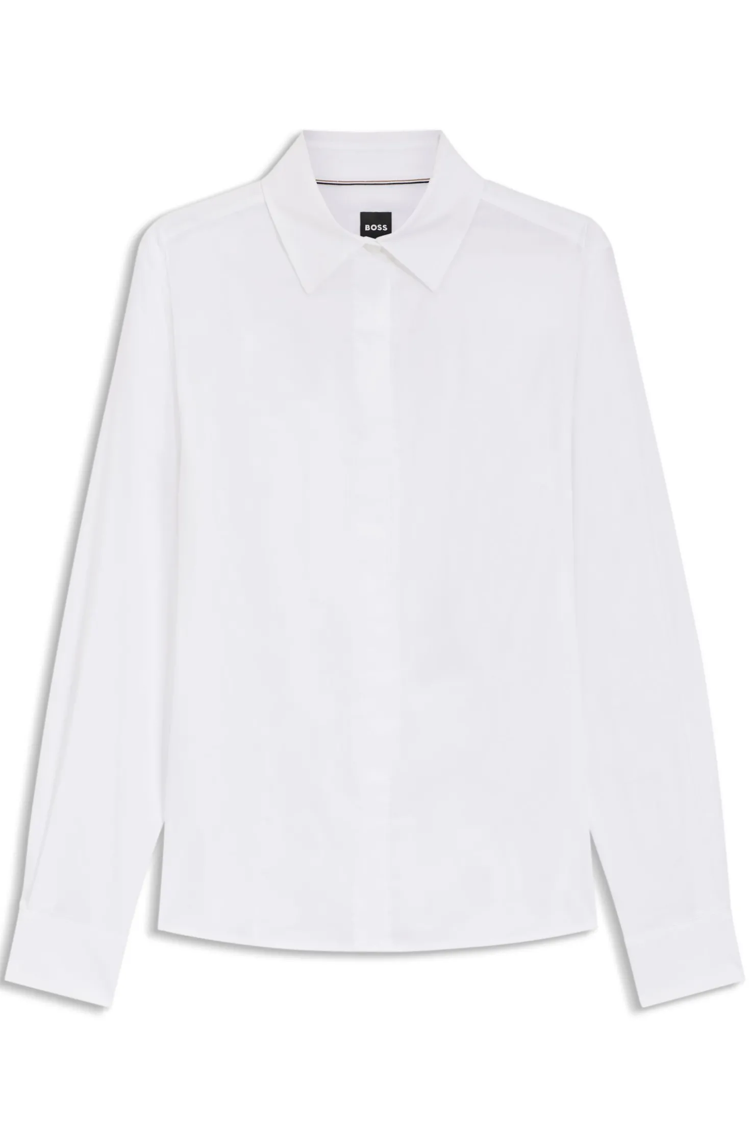 Regular-fit blouse in a cotton blend