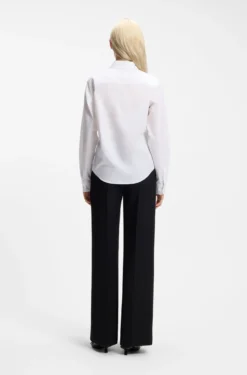 Regular-fit blouse in cotton poplin