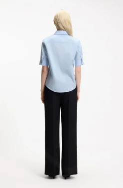 Regular-fit blouse in lightweight cotton canvas