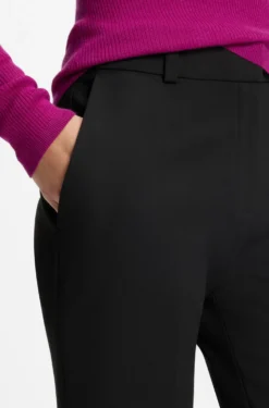 Regular-fit bootcut trousers in stretch fabric