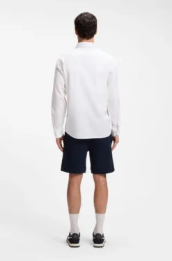 Regular-fit button-down shirt in cotton twill