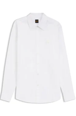 Regular-fit button-down shirt in cotton twill