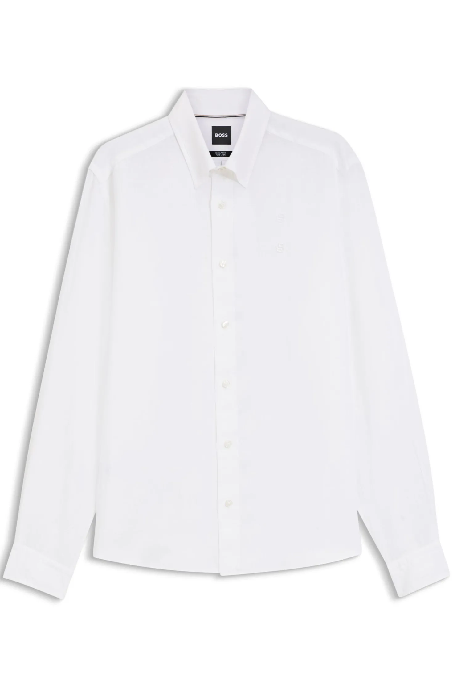 Regular-fit button-down shirt in linen