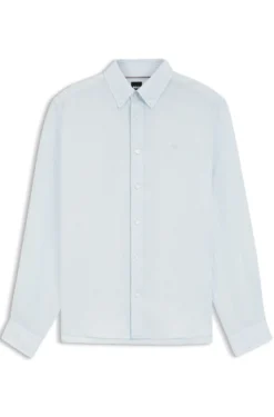 Regular-fit button-down shirt in linen