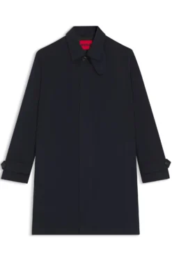 Regular-fit coat in water-repellent gabardine