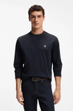 Regular-fit cotton T-shirt with subtle logo detail