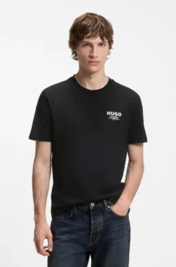 Regular-fit cotton T-shirt with logo print