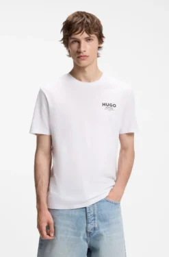 Regular-fit cotton T-shirt with logo print