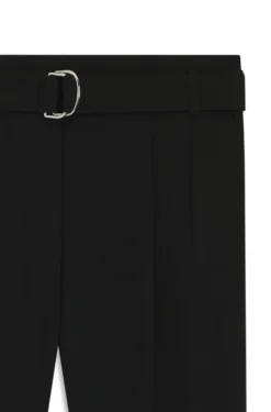 Regular-fit cropped trousers in crease-resistant crepe