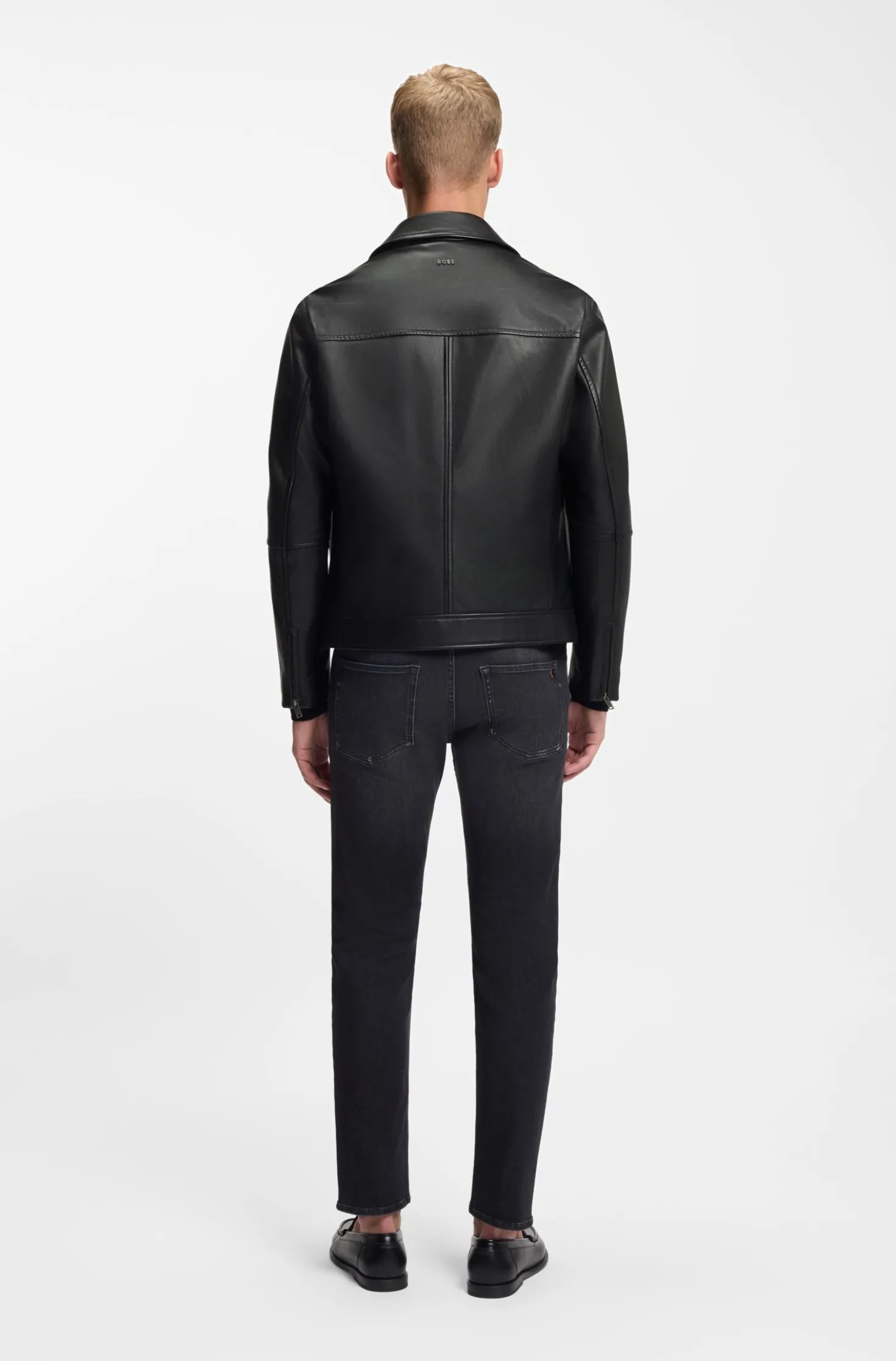 Regular-fit jacket in nappa leather
