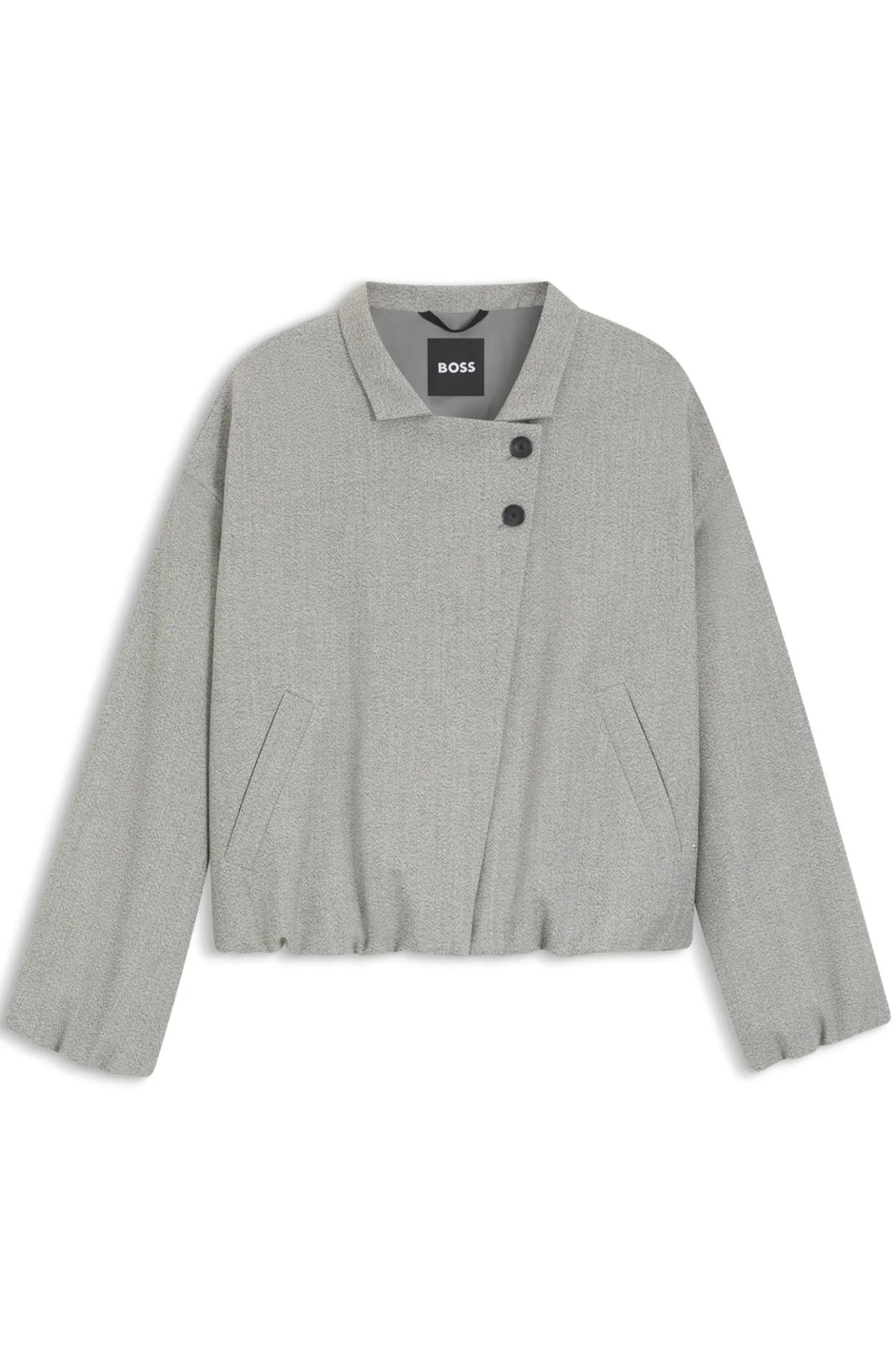 Regular-fit jacket in stretch sharkskin