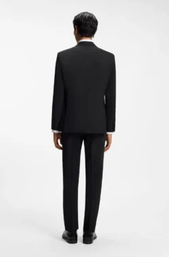 Regular-fit jacket in stretch wool