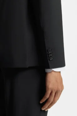 Regular-fit jacket in stretch wool