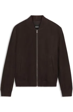 Regular-fit jacket in suede