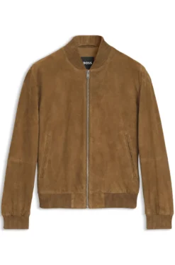 Regular-fit jacket in suede