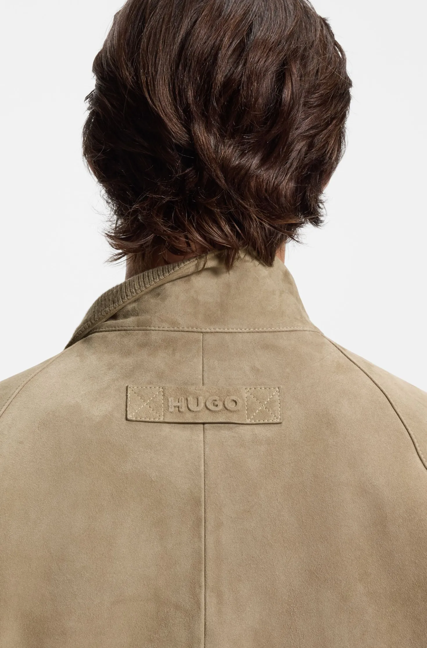 Regular-fit jacket in suede
