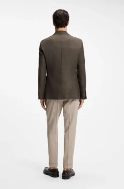 Regular-fit jacket in wool, linen, silk and cashmere