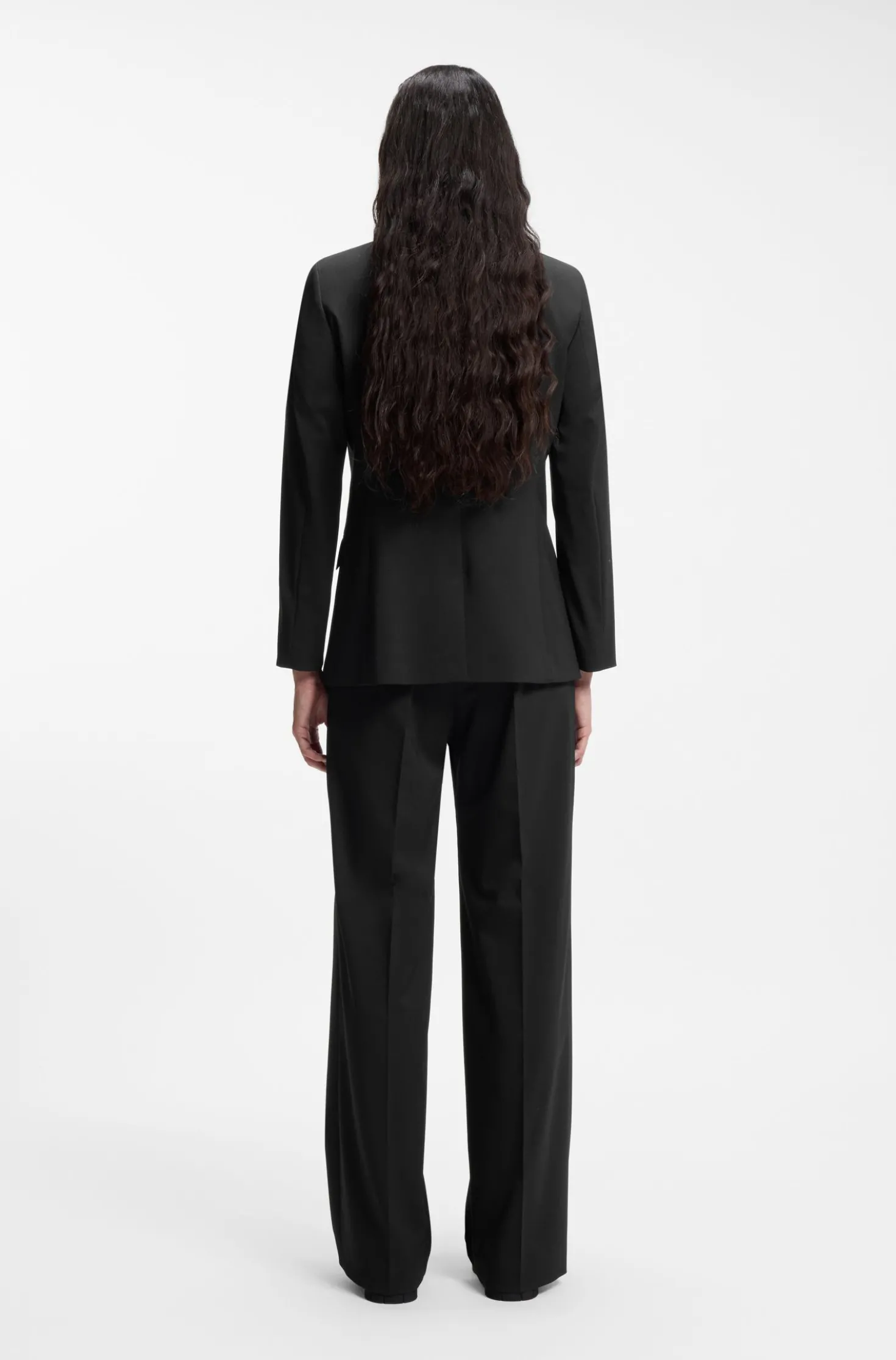 Regular-fit jacket with notch lapels