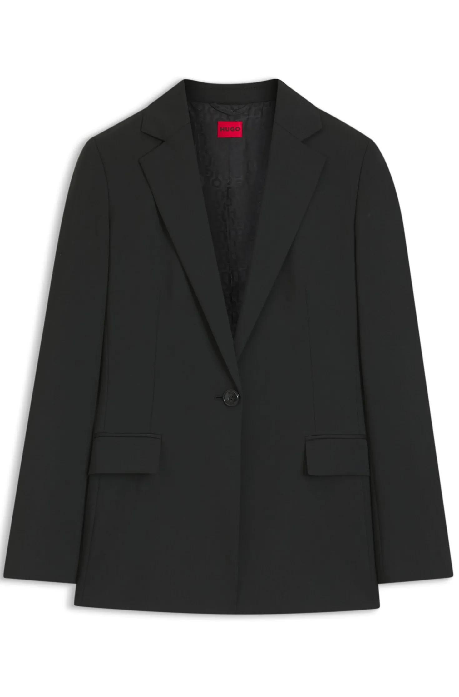 Regular-fit jacket with notch lapels