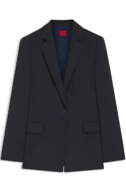 Regular-fit jacket with notch lapels
