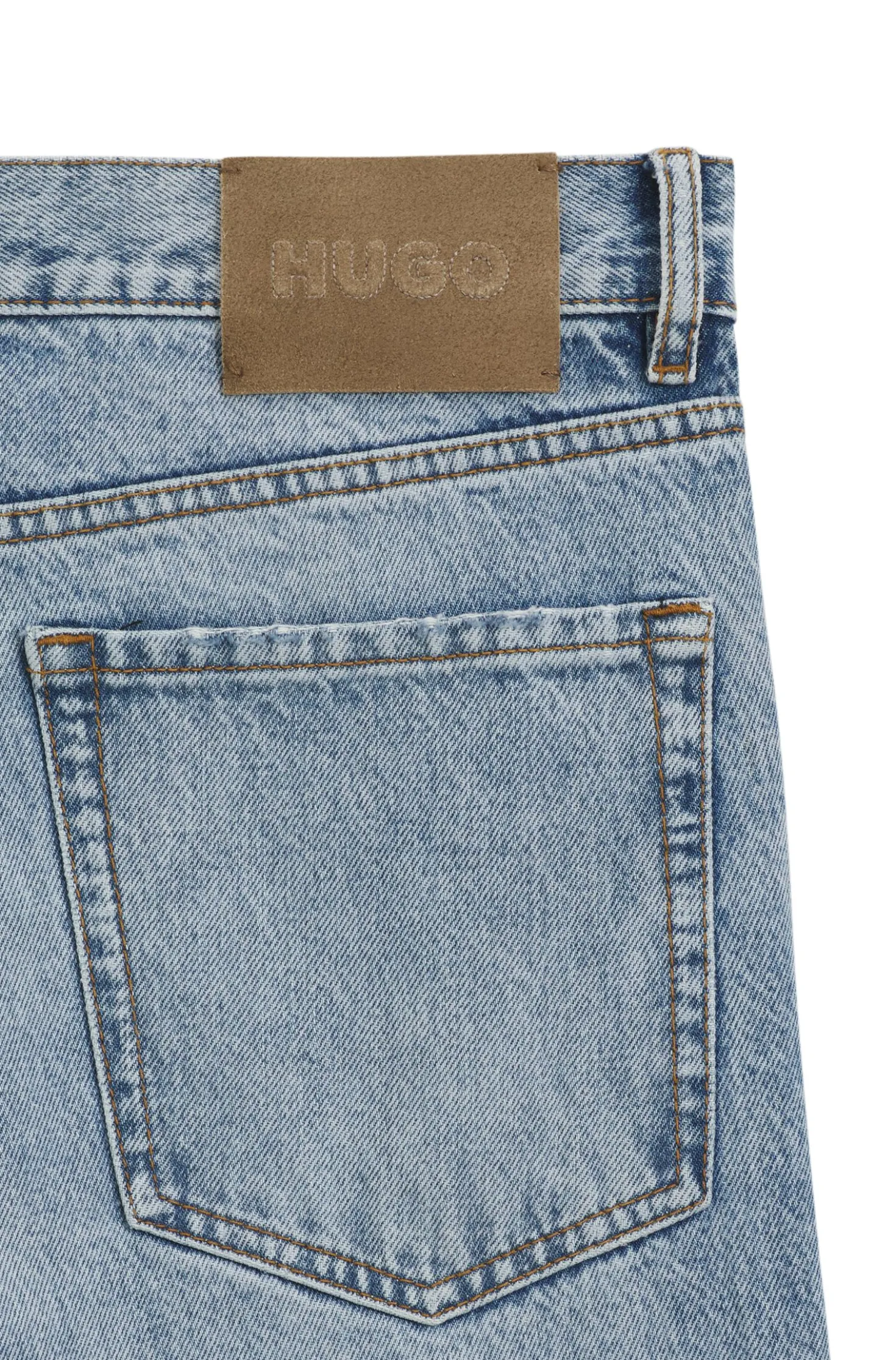 Regular-fit jeans in blue denim with flared leg