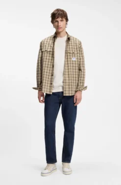 Regular-fit jeans in blue indigo cotton