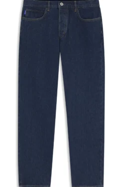Regular-fit jeans in blue indigo cotton