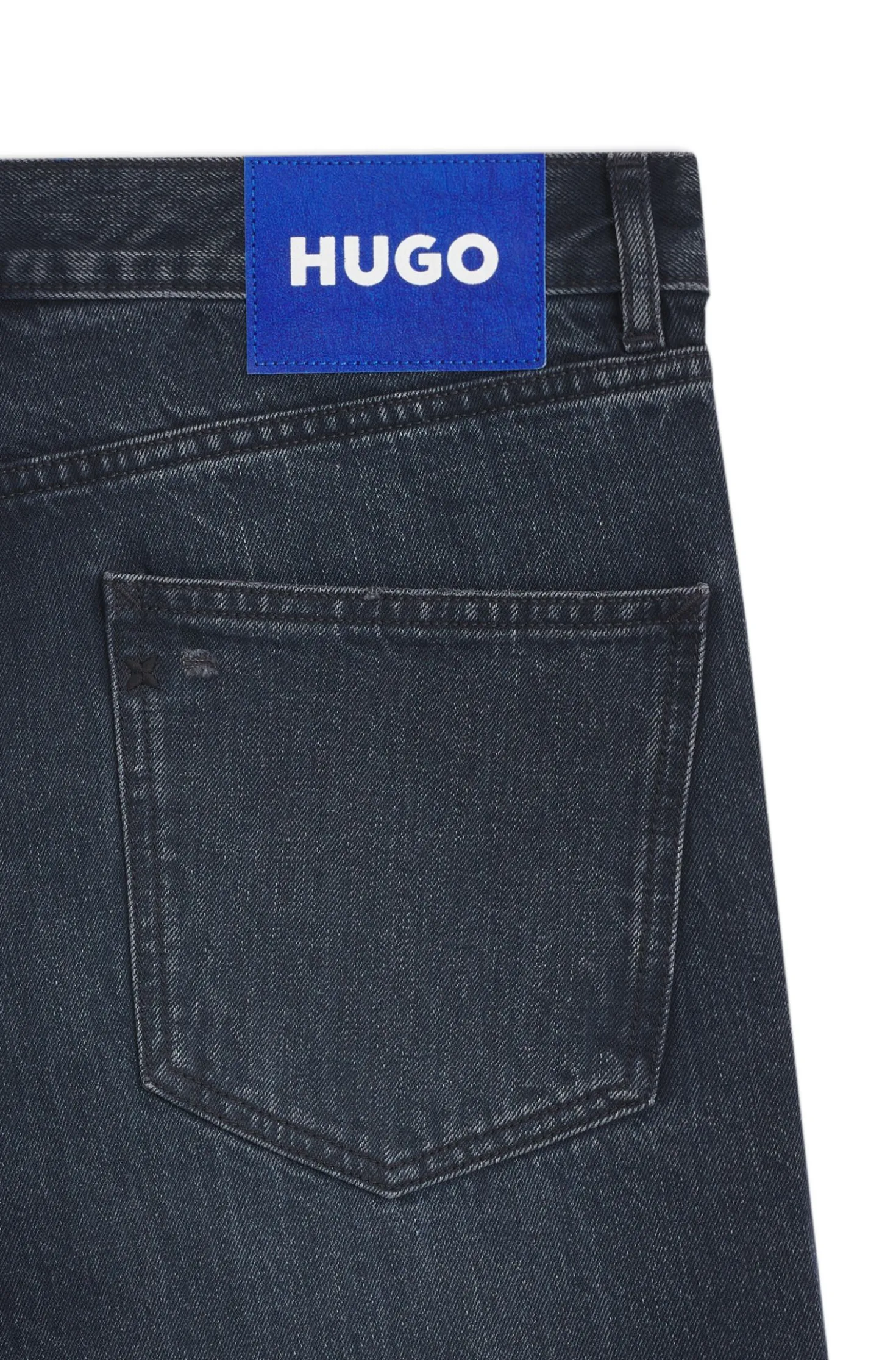 Regular-fit jeans in dark-blue denim