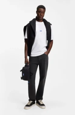 Regular-fit jeans in dark-grey denim