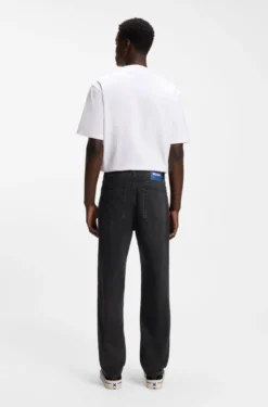 Regular-fit jeans in dark-grey denim