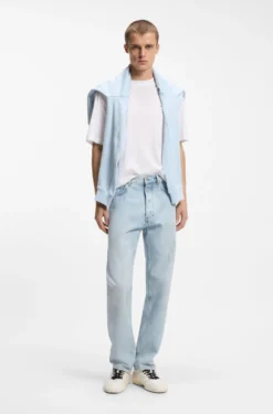 Regular-fit jeans in light-blue denim