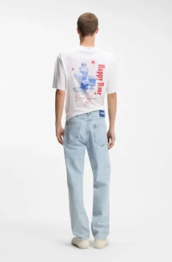 Regular-fit jeans in light-blue denim