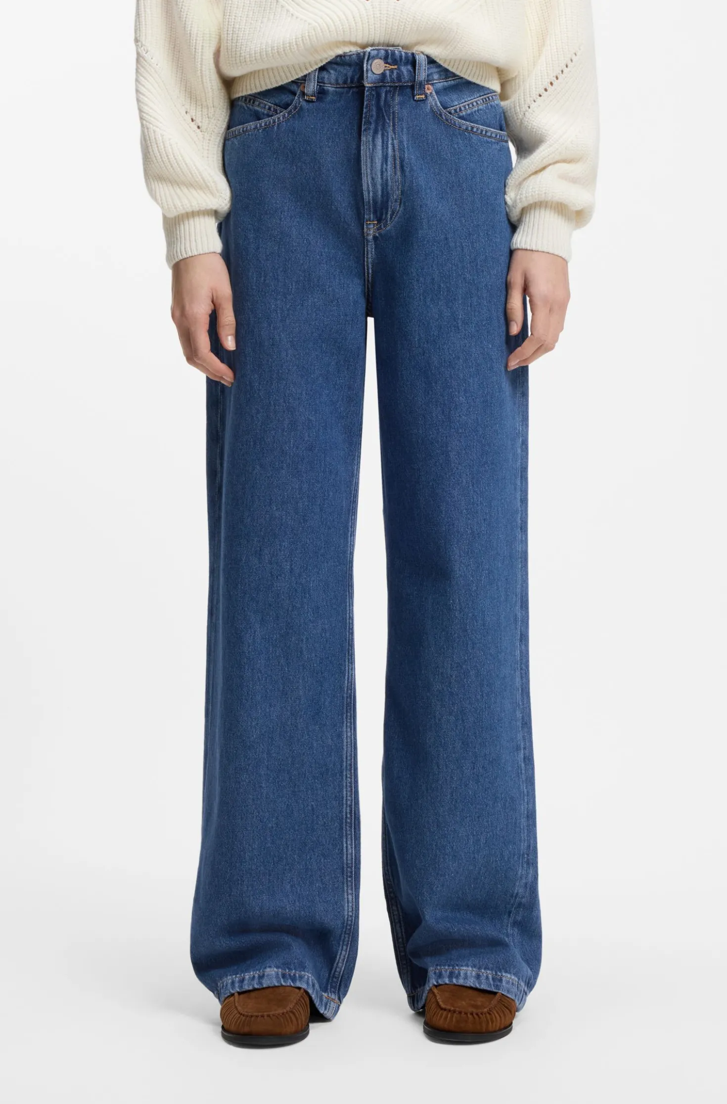 Regular-fit jeans with wide leg