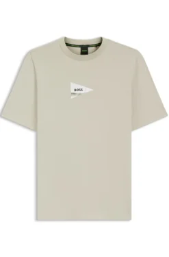 Regular-fit photoprint T-shirt in stretch cotton