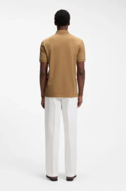 Regular-fit polo with zip closure