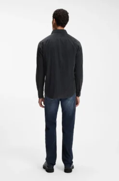 Regular-fit shirt in cotton corduroy