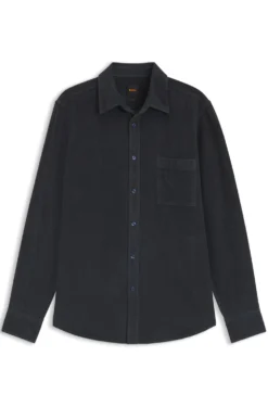 Regular-fit shirt in cotton corduroy