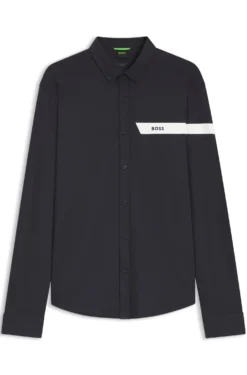 Regular-fit shirt in cotton jersey